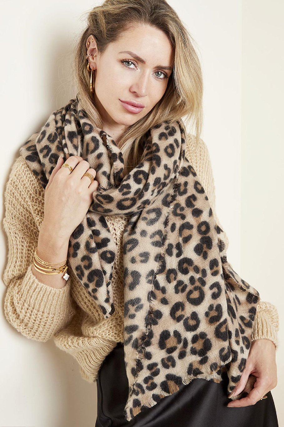 Bufanda Soft Panther Beige Acrílico Imagen5